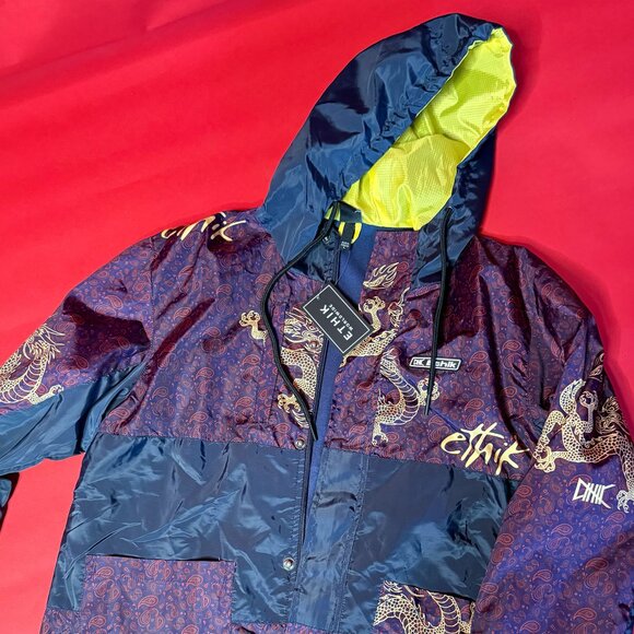 ETHIK Mantra Paisley Kimono Jacket – Dragon Print Street Style Windbreake - Picture 5 of 12